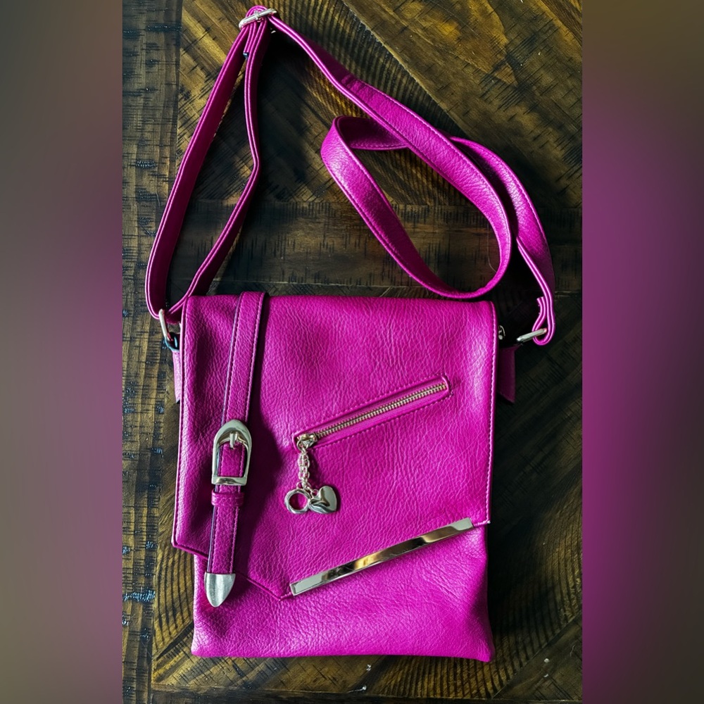 Mia K Stylish Pink Crossbody Bag